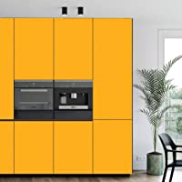 IMS Muebles Pegatinas Papel Pintado Papel Tapiz con Brillo 0.4 x 3M Papel Autoadhesivo de PVC Amarillo Película Adhesivo…